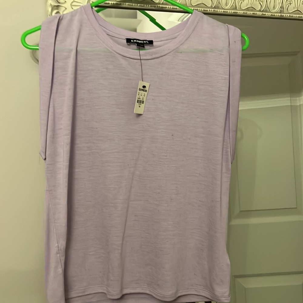 NWT Skimming Linen-Blend Crew Neck Muscle Tank - Picture 6 of 10